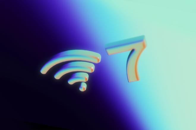 3D Wi-Fi symbol next to the letter 7.