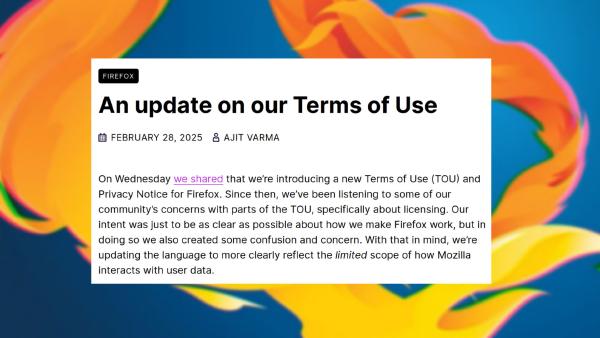 Mozilla worrying Terms of Use, Hellwig steps down, and more!